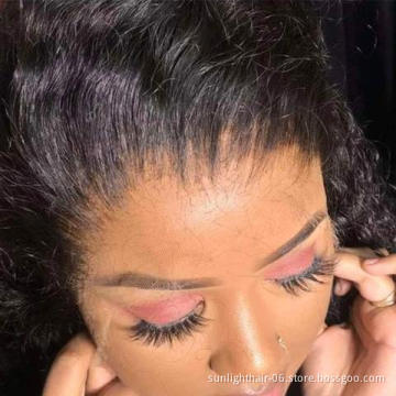 Sunlight body wave 13x4 lace front wig woman hair extension peruvian straight hair indian temple hair